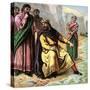 Canute and His Courtiers, 11th Century-null-Stretched Canvas