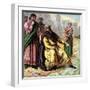 Canute and His Courtiers, 11th Century-null-Framed Giclee Print