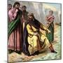 Canute and His Courtiers, 11th Century-null-Mounted Giclee Print