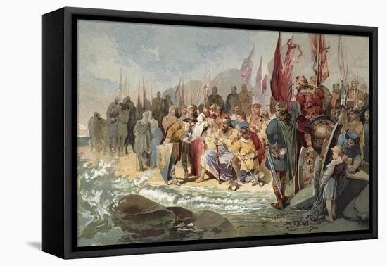 Canute Commanding the Waves-Maynard Brown-Framed Stretched Canvas