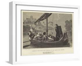 Canute on the River Nene Listening to the Choir of Ely Minster-William Cave Thomas-Framed Giclee Print