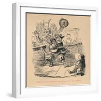 'Canute performing on his favourite instrument', c1860, (c1860)-John Leech-Framed Giclee Print