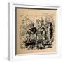 'Canute reproving his Courtiers', c1860, (c1860)-John Leech-Framed Giclee Print