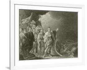 Canute Reproving His Courtiers-Robert Edge pine-Framed Giclee Print