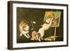 Canvas and Cats-Kobayashi Kiyochika-Framed Art Print