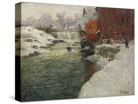 Canvas Factory by the Aker River (Kristiani), C. 1890-Fritz Thaulov-Stretched Canvas