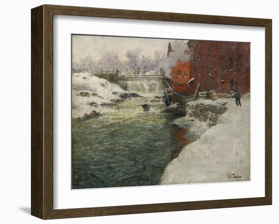 Canvas Factory by the Aker River (Kristiani), C. 1890-Fritz Thaulov-Framed Giclee Print