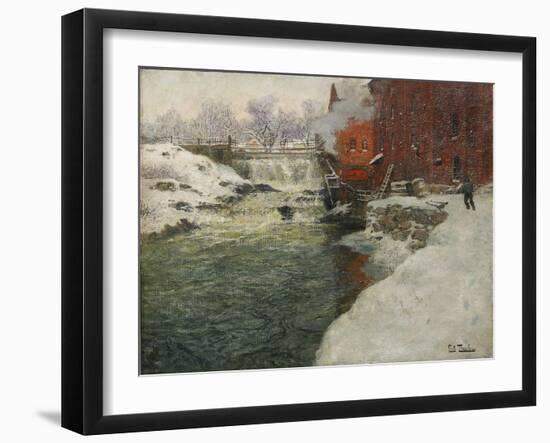 Canvas Factory by the Aker River (Kristiani), C. 1890-Fritz Thaulov-Framed Giclee Print