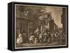 'Canvassing for Votes', Plate II from 'The Humours of an Election', 1757-William Hogarth-Framed Stretched Canvas