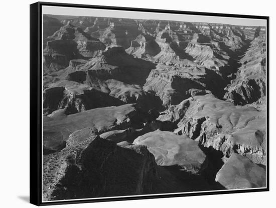 Canyon And Ravine "Grand Canyon National Park" Arizona 1933-1942-Ansel Adams-Framed Stretched Canvas