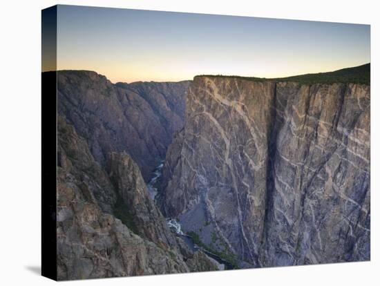 Canyon and Stratified Rock, Black Canyon of the Gunnison National Park, Colorado, USA-Michele Falzone-Stretched Canvas