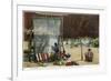 Canyon De Chelly, Arizona - View of Navajo Women Weaving Rug-Lantern Press-Framed Premium Giclee Print