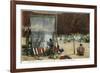 Canyon De Chelly, Arizona - View of Navajo Women Weaving Rug-Lantern Press-Framed Premium Giclee Print