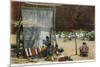 Canyon De Chelly, Arizona - View of Navajo Women Weaving Rug-Lantern Press-Mounted Premium Giclee Print