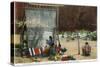 Canyon De Chelly, Arizona - View of Navajo Women Weaving Rug-Lantern Press-Stretched Canvas