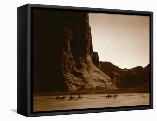 Canyon de Chelly, Navajo-Edward S^ Curtis-Framed Stretched Canvas