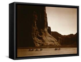 Canyon de Chelly, Navajo-Edward S^ Curtis-Framed Stretched Canvas