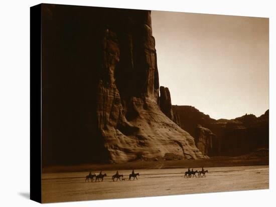 Canyon de Chelly, Navajo-Edward S^ Curtis-Stretched Canvas