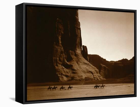 Canyon de Chelly, Navajo-Edward S^ Curtis-Framed Stretched Canvas