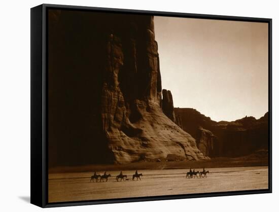 Canyon de Chelly, Navajo-Edward S^ Curtis-Framed Stretched Canvas