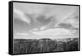 Canyon Edge Low Horizon Clouded Sky "Grand Canyon National Park" Arizona. 1933-1942-Ansel Adams-Framed Stretched Canvas