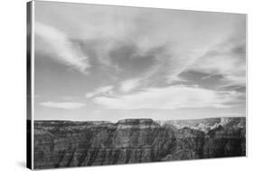Canyon Edge Low Horizon Clouded Sky "Grand Canyon National Park" Arizona. 1933-1942-Ansel Adams-Stretched Canvas