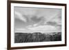 Canyon Edge Low Horizon Clouded Sky "Grand Canyon National Park" Arizona. 1933-1942-Ansel Adams-Framed Premium Giclee Print