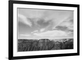 Canyon Edge Low Horizon Clouded Sky "Grand Canyon National Park" Arizona. 1933-1942-Ansel Adams-Framed Art Print