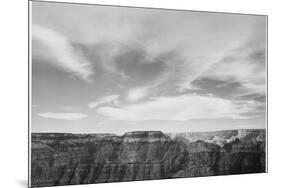 Canyon Edge Low Horizon Clouded Sky "Grand Canyon National Park" Arizona. 1933-1942-Ansel Adams-Mounted Art Print