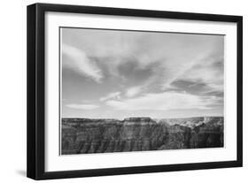 Canyon Edge Low Horizon Clouded Sky "Grand Canyon National Park" Arizona. 1933-1942-Ansel Adams-Framed Art Print