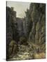 Canyon in Saxon Switzerland , 1820-Johan Christian Clausen Dahl-Stretched Canvas