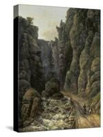 Canyon in Saxon Switzerland , 1820-Johan Christian Clausen Dahl-Stretched Canvas