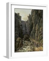 Canyon in Saxon Switzerland , 1820-Johan Christian Clausen Dahl-Framed Giclee Print