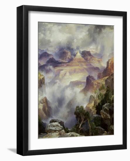 Canyon Mists: Zoroaster Peak, Grand Canyon-Thomas Moran-Framed Giclee Print