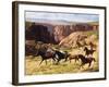 Canyon Mustangs-unknown Leone-Framed Art Print