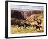 Canyon Mustangs-unknown Leone-Framed Art Print