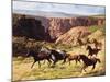 Canyon Mustangs-unknown Leone-Mounted Art Print