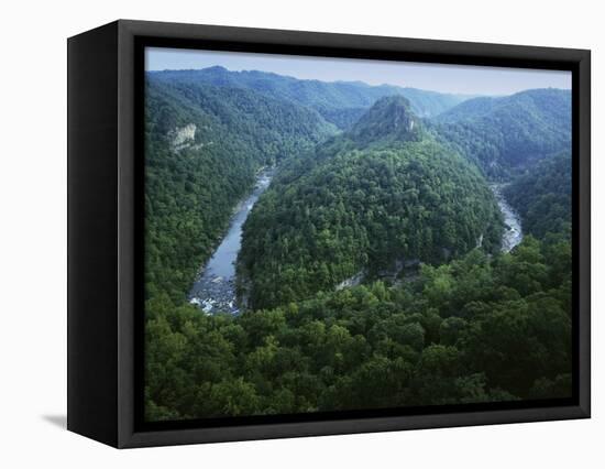 Canyon of the Russel Fork, River Breaks Interstate State Park, Virginia, USA-Charles Gurche-Framed Stretched Canvas