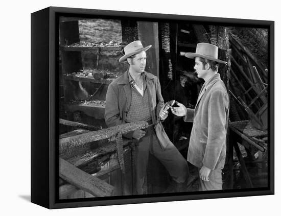 Canyon Passage, Lloyd Bridges, Dana Andrews, 1946-null-Framed Stretched Canvas