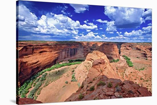 Canyon View, Canyon De Chelly-George Oze-Stretched Canvas
