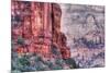 Canyon Walls, Zion National Park-Vincent James-Mounted Photographic Print