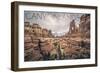 Canyonlands National Park, Utah - Cloudy Canyon View-Lantern Press-Framed Art Print