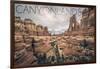 Canyonlands National Park, Utah - Cloudy Canyon View-Lantern Press-Framed Art Print