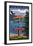 Canyonville, Oregon - Destination Signpost-Lantern Press-Framed Art Print