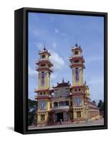 Cao Dai Temple, Synthesis of Three Religions, Confucianism, Vietnam, Indochina-Alison Wright-Framed Stretched Canvas