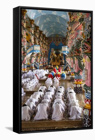 Cao Dai Temple, Tay Ninh, Vietnam, Indochina, Southeast Asia, Asia-Yadid Levy-Framed Stretched Canvas