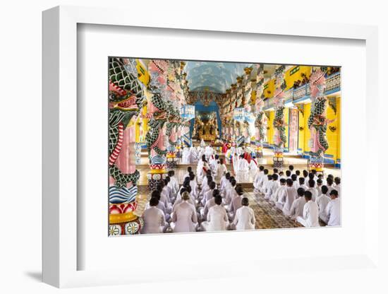 Cao Dai Temple, Tay Ninh, Vietnam, Indochina, Southeast Asia, Asia-Yadid Levy-Framed Photographic Print