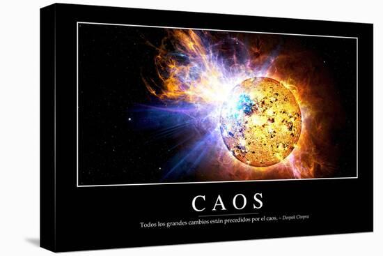 Caos. Cita Inspiradora Y Póster Motivacional-null-Stretched Canvas