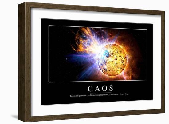 Caos. Cita Inspiradora Y Póster Motivacional-null-Framed Photographic Print