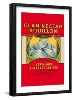 Cap'N John Brand Clam Nectar Bouillon-null-Framed Art Print
